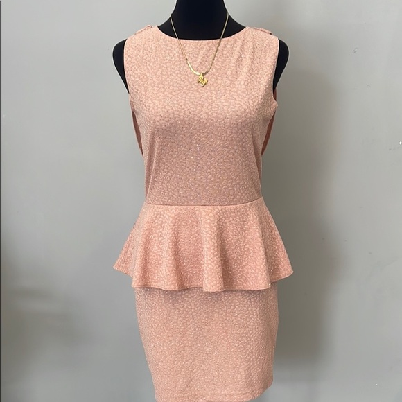Elegant Pink Peplum Dress Windsor brand small - Picture 1 of 3